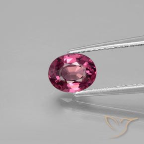 1.45ct 天然 中紫色 红榴石石榴石, 椭圆形, VVS-VS