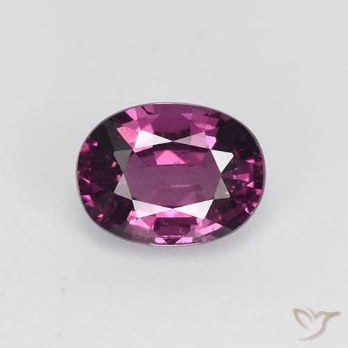 1.41ct 天然 深紫色 红榴石石榴石, 椭圆形, VS