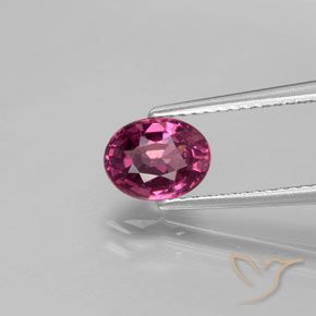 1.50ct 天然 中紫色 红榴石石榴石, 椭圆形, VS