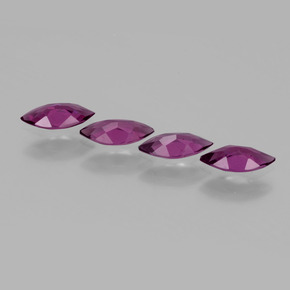 克拉天然红榴石石榴石，榄尖形，VS