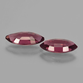 克拉天然红榴石石榴石，榄尖形，VVS-VS