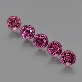 克拉天然红榴石石榴石，圆形切割，VS