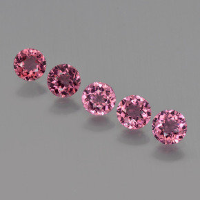 克拉天然红榴石石榴石，圆形切割，VS