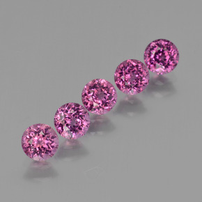 克拉天然紫牙乌石榴石，圆形切割，VS