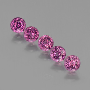 克拉天然紫牙乌石榴石，圆形切割，VS