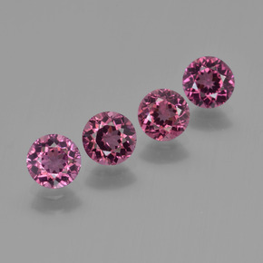 2.43克拉天然红榴石石榴石，圆形切割，VS