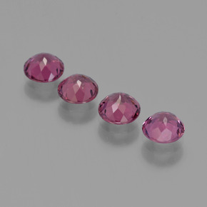 2.43克拉天然红榴石石榴石，圆形切割，VS