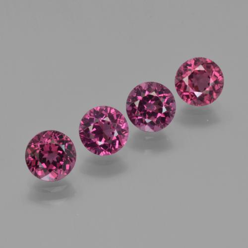 2.72克拉天然红榴石石榴石，圆形切割，VVS-VS