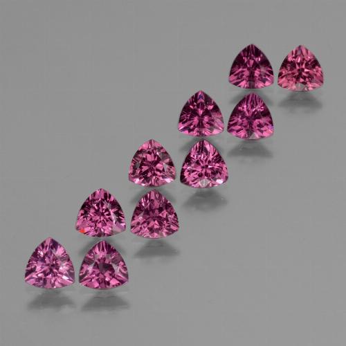 5.49天然紫色紫牙乌石榴石，三角形，5.2×5.1毫米，VS