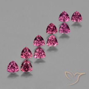 5.79克拉天然红榴石石榴石，胖三角形，VS