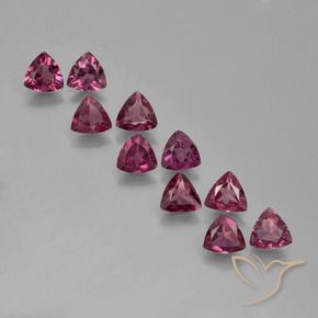 3.80天然紫色紫牙乌石榴石，三角形，5.1×5毫米，VS