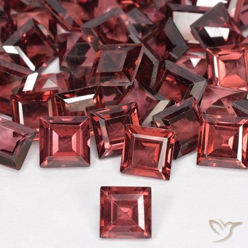 0.76ct 天然 暗红色 红榴石石榴石, 正方形, VS
