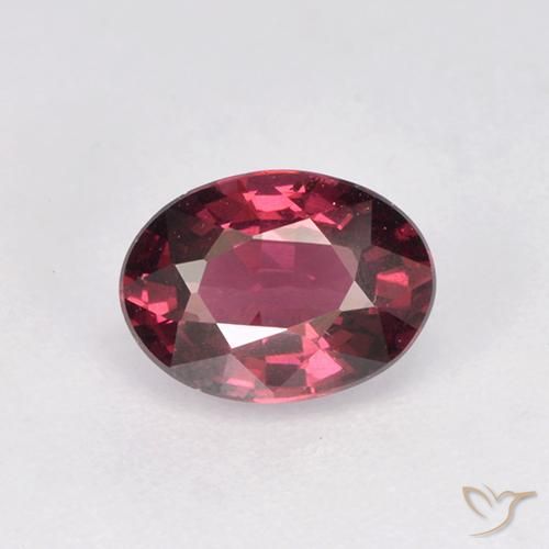 1.07ct 天然 紫红 红榴石石榴石, 椭圆形, VS