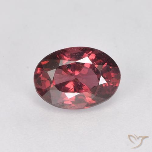 1.09ct 天然 树莓红色 红榴石石榴石, 椭圆形, VS