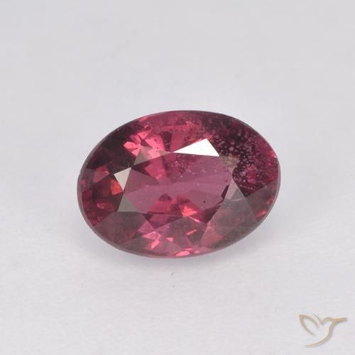 1.18ct 天然 树莓红色 红榴石石榴石, 椭圆形, VS
