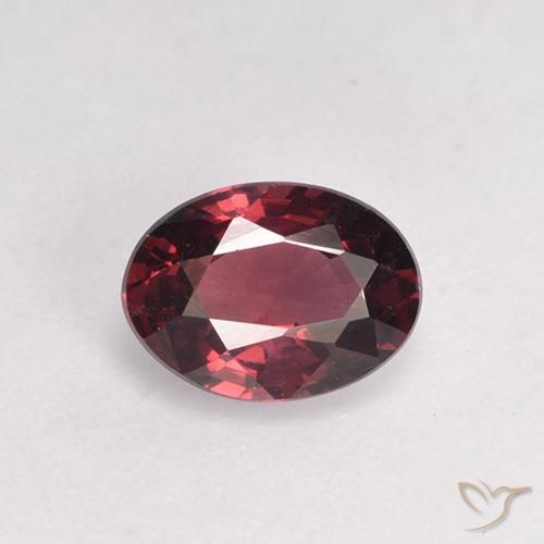 0.96ct 天然 酒红色 红榴石石榴石, 椭圆形, VS
