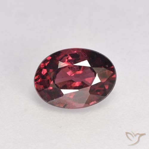 1.03ct 天然 中红 红榴石石榴石, 椭圆形, VS