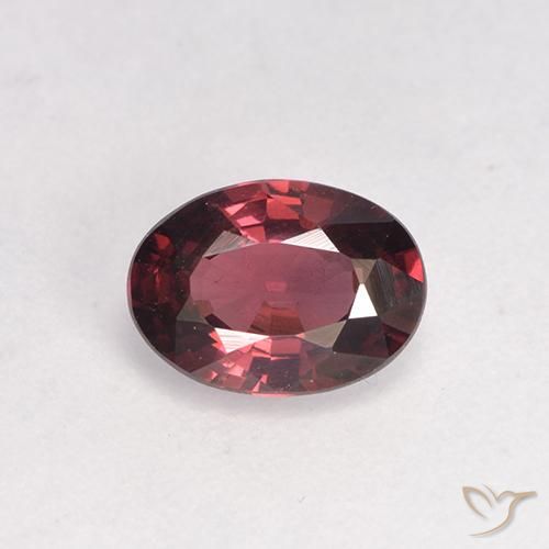0.89ct 天然 酒红色 红榴石石榴石, 椭圆形, VS