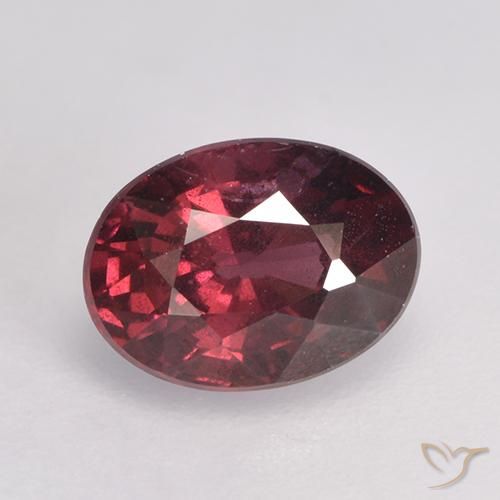 1.25ct 天然 中深红色 红榴石石榴石, 椭圆形, VS