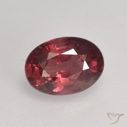 1.07ct 天然 紫红 红榴石石榴石, 椭圆形, VS