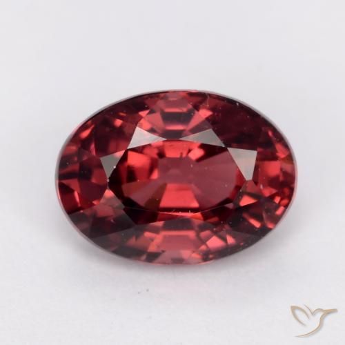 1.15ct 天然 暗红色 红榴石石榴石, 椭圆形, VS