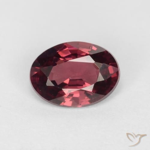 0.97ct 天然 中红 红榴石石榴石, 椭圆形, VVS-VS