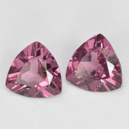 0.86天然紫色紫牙乌石榴石，三角形，5.2×5.2毫米，VVS-VS