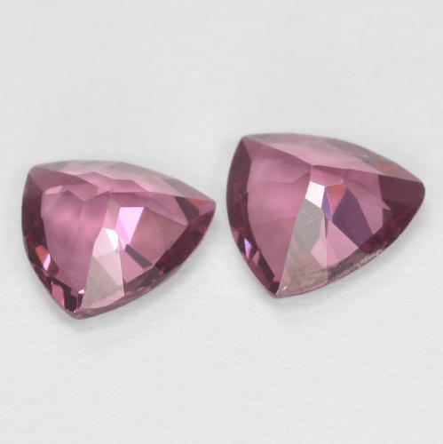 0.86天然紫色紫牙乌石榴石，三角形，5.2×5.2毫米，VVS-VS