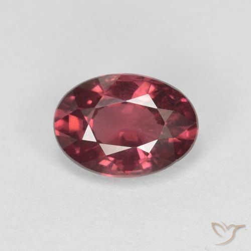 1.04ct 天然 深红色 红榴石石榴石, 椭圆形, VS