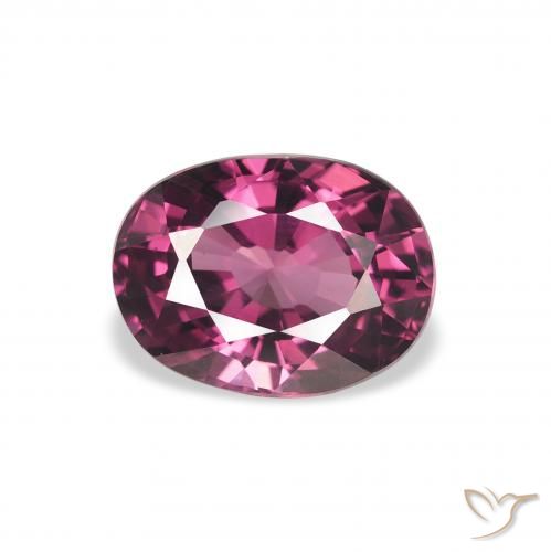 1.96ct 天然 中紫色 红榴石石榴石, 椭圆形, VVS