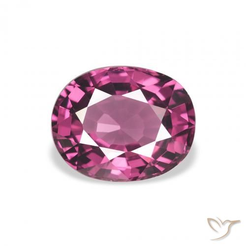 2.35ct 天然 中紫色 红榴石石榴石, 椭圆形, VVS