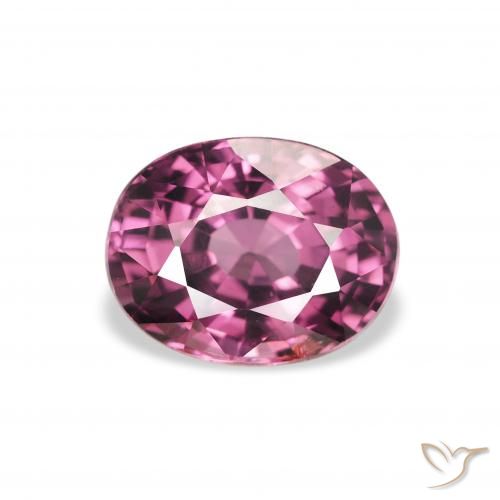 2.11ct 天然 红紫色 红榴石石榴石, 椭圆形, VS