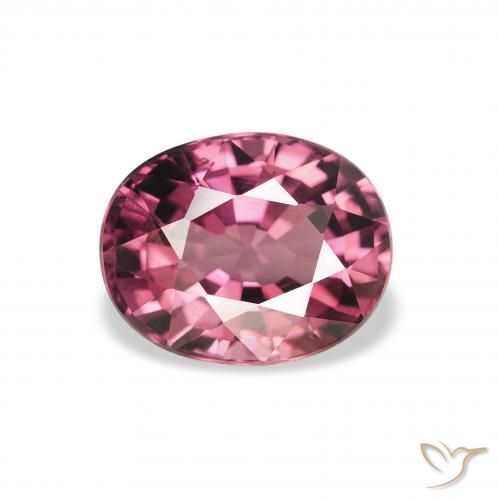 2.02ct 天然 粉红色浆果紫色 红榴石石榴石, 椭圆形, VS