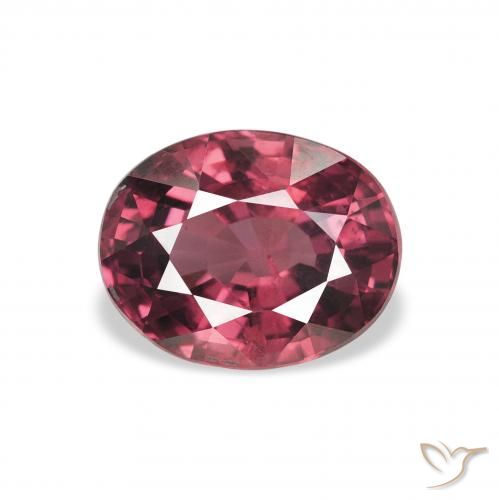 2.23ct 天然 红紫色 红榴石石榴石, 椭圆形, VS