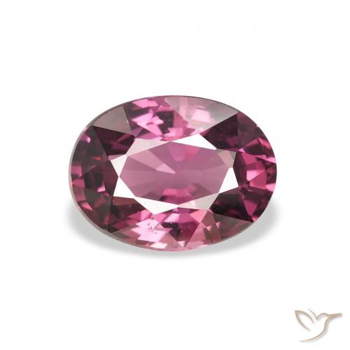 2.00ct 天然 品红色-粉红色 红榴石石榴石, 椭圆形, VS