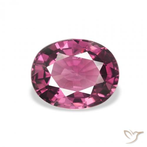 2.47ct 天然 品红色-粉红色 红榴石石榴石, 椭圆形, VS