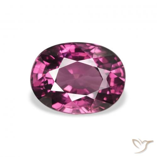 2.41ct 天然 粉红色浆果紫色 红榴石石榴石, 椭圆形, VS