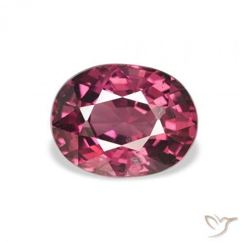 2.76ct 天然 红紫色 红榴石石榴石, 椭圆形, VS