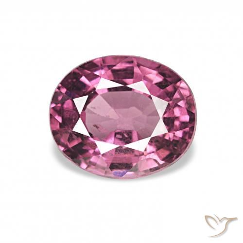 1.03ct 品红色-粉红色 红榴石石榴石, 椭圆形, VS