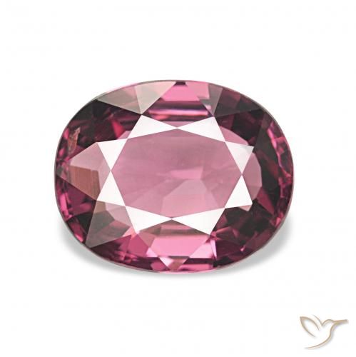 1.58ct 品红色-粉红色 红榴石石榴石, 椭圆形, VVS