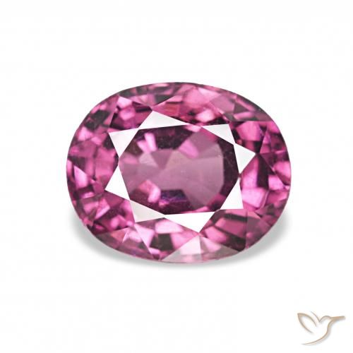 1.25ct 中紫色 红榴石石榴石, 椭圆形, VVS-VS