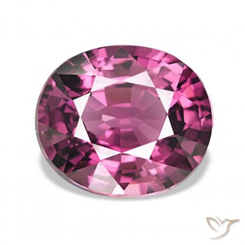 4.21ct 深粉色浆果紫 红榴石石榴石, 椭圆形, VVS