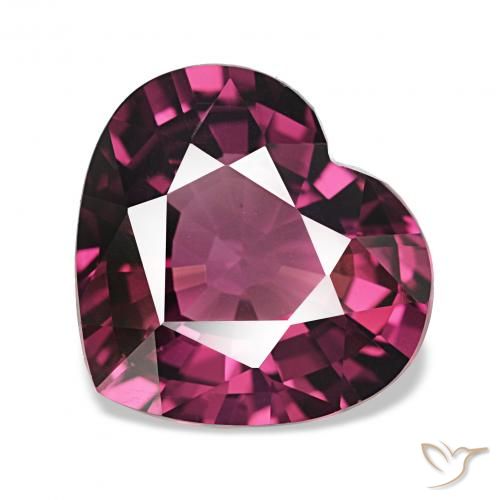 3.95ct 深紫色 红榴石石榴石, 心形, VVS