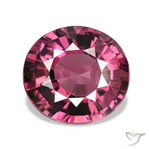 4.09ct 品红色-粉红色 红榴石石榴石, 椭圆形, VVS