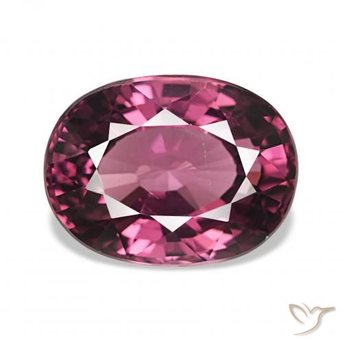 4.17ct 红紫色 红榴石石榴石, 椭圆形, VVS