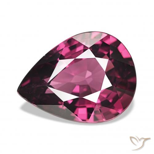 4.29ct Medium Dark-Purple 红榴石石榴石, 梨形, VS