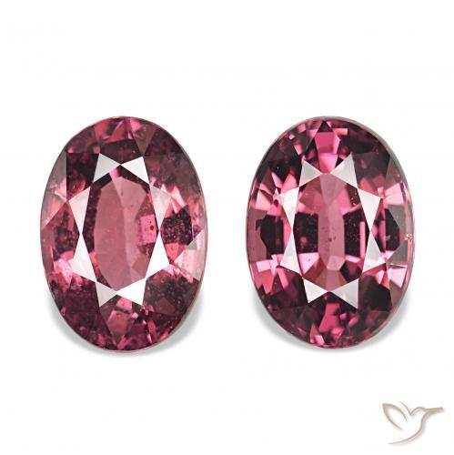 2.09ctw 紫红 红榴石石榴石, 椭圆形, VS