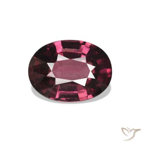 1.02ct 树莓红色 红榴石石榴石, 椭圆形, VS