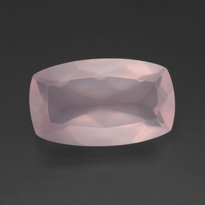 11.28克拉天然粉色粉晶，垫形剪裁，20×12毫米，透明