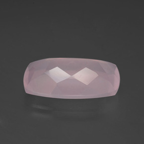 11.28克拉天然粉色粉晶，垫形剪裁，20×12毫米，透明